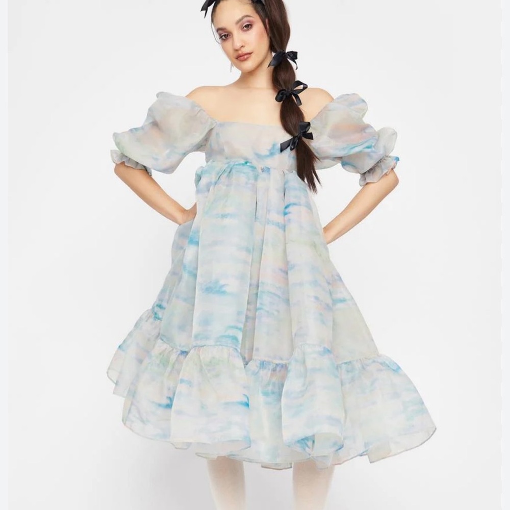 Selkie The Renoir Sky French Puff Dress